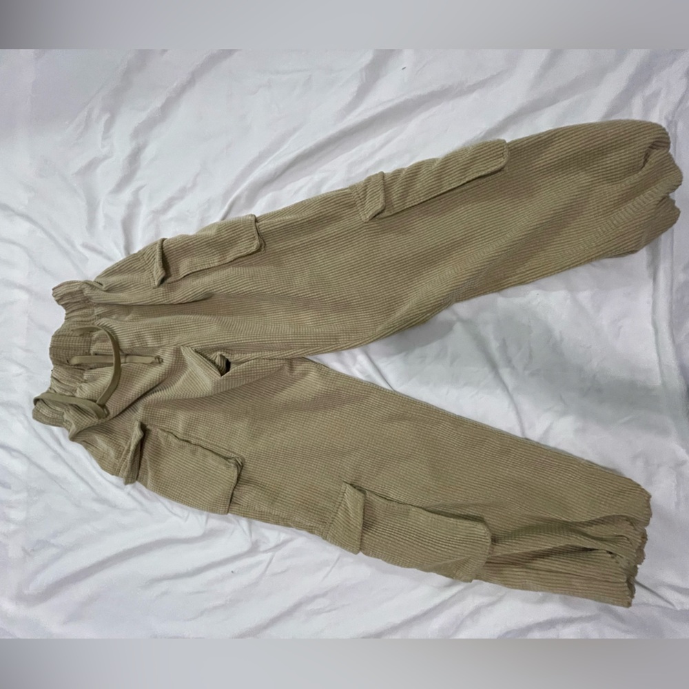 Beige Cargo Pants